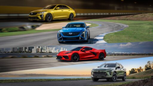 Four GM vehicles—Chevrolet Corvette, Cadillac CT4-V Blackwing, CT5-V Blackwing, and Chevy Trax—win spots on Car and Driver’s 2025 10Best list, showcasing performance and value.