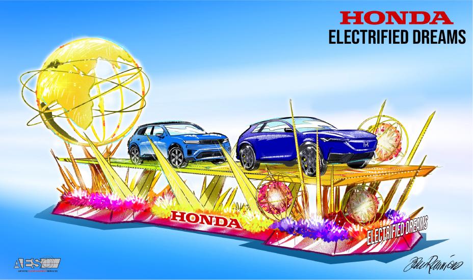 Honda makes history at the 2025 Rose Parade with its "Electrified Dreams" float, escorted by an all-electric fleet, showcasing its vision for a sustainable, zero-emissions future.