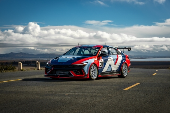 Hyundai Motor America unveils the Elantra N1 TC Evo, a high-performance race car set to debut in the 2025 SRO TC America series, with enhanced design and driver development opportunities.