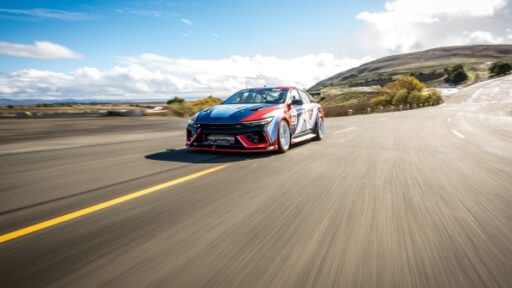 Hyundai Motor America unveils the Elantra N1 TC Evo, a high-performance race car set to debut in the 2025 SRO TC America series, with enhanced design and driver development opportunities.