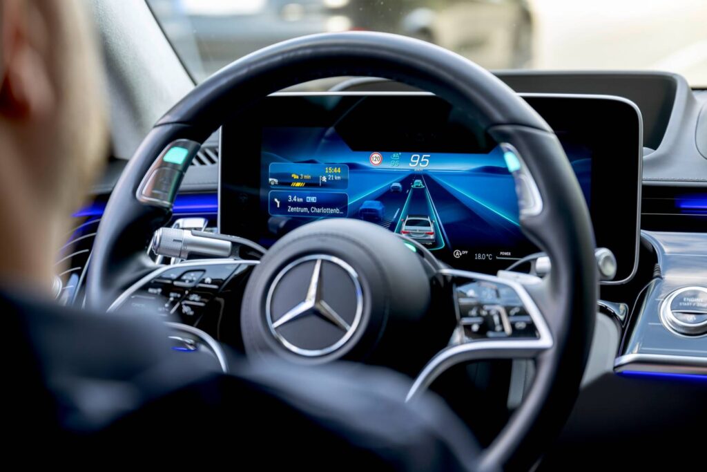 Mercedes-Benz secures approval in Germany for its updated Level 3 *DRIVE PILOT*, enabling autonomous driving at 95 km/h on Autobahns, setting a new benchmark for innovation.