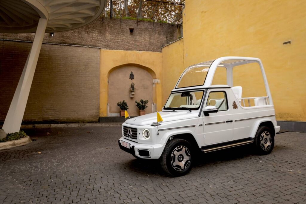 Mercedes-Benz unveils the first all-electric Popemobile, a custom G-Class designed for Pope Francis, blending sustainability with tradition for the 2025 Jubilee celebrations.