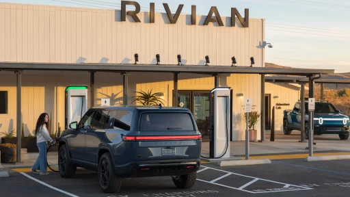 Rivian launches its first Adventure Network chargers open to all EVs, starting in Joshua Tree, CA, with rapid charging, renewable energy, and expanded locations planned.