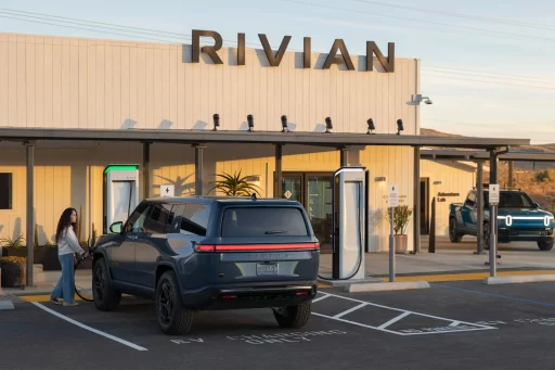 Rivian launches its first Adventure Network chargers open to all EVs, starting in Joshua Tree, CA, with rapid charging, renewable energy, and expanded locations planned.