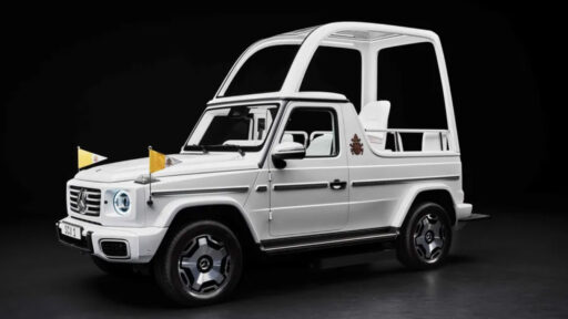 Pope Francis debuts the first electric Mercedes Popemobile, a modified G-Class symbolizing eco-conscious leadership and innovation in Vatican history.