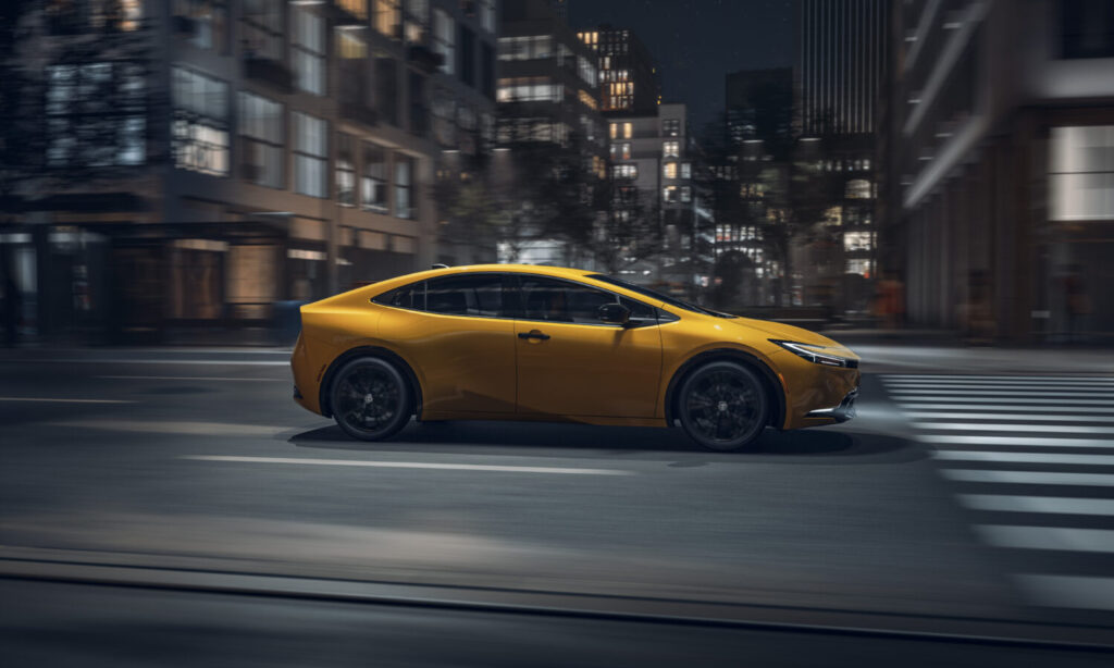 Toyota adds a bold Nightshade grade to the 2025 Prius, featuring black accents, exclusive colors, and advanced tech, blending style with hybrid efficiency and performance.