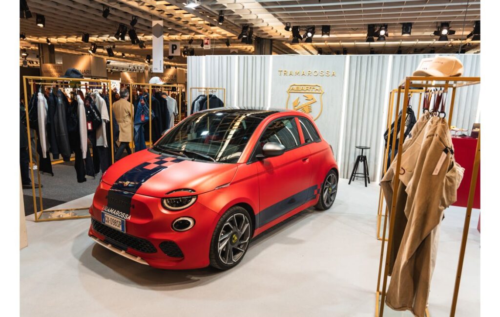 Abarth and Tramarossa unveil a limited-edition menswear capsule at Pitti Uomo 107, blending luxury Italian denim craftsmanship with bold, sporty automotive design.