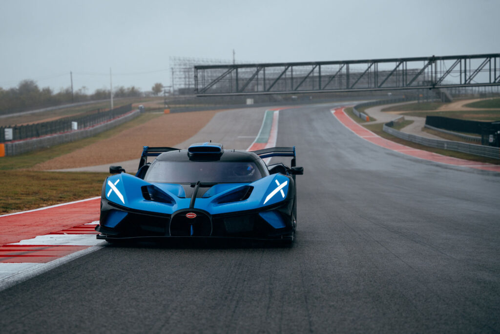 A Bugatti Bolide owner debuts his track-only marvel at Circuit of the Americas, reaching 333 km/h on the iconic circuit, showcasing power, precision, and unmatched agility.