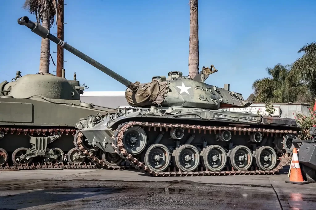 A 1953 Cadillac M41A1 Walker Bulldog Light Tank, equipped with a 76mm gun and 60mph max speed, is up for auction in California with bids starting at £143,000.