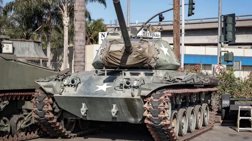 A 1953 Cadillac M41A1 Walker Bulldog Light Tank, equipped with a 76mm gun and 60mph max speed, is up for auction in California with bids starting at £143,000.