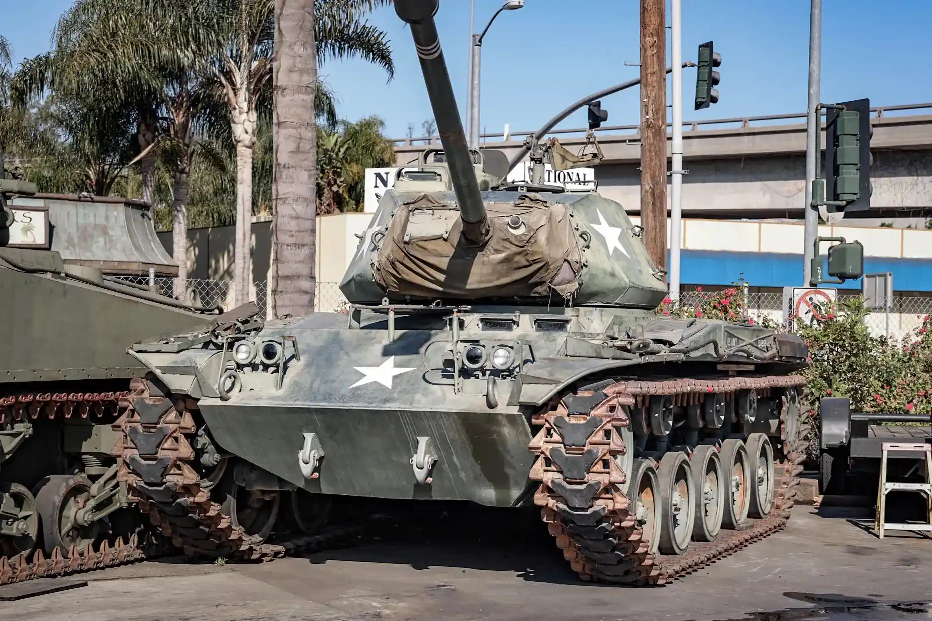 A 1953 Cadillac M41A1 Walker Bulldog Light Tank, equipped with a 76mm gun and 60mph max speed, is up for auction in California with bids starting at £143,000.