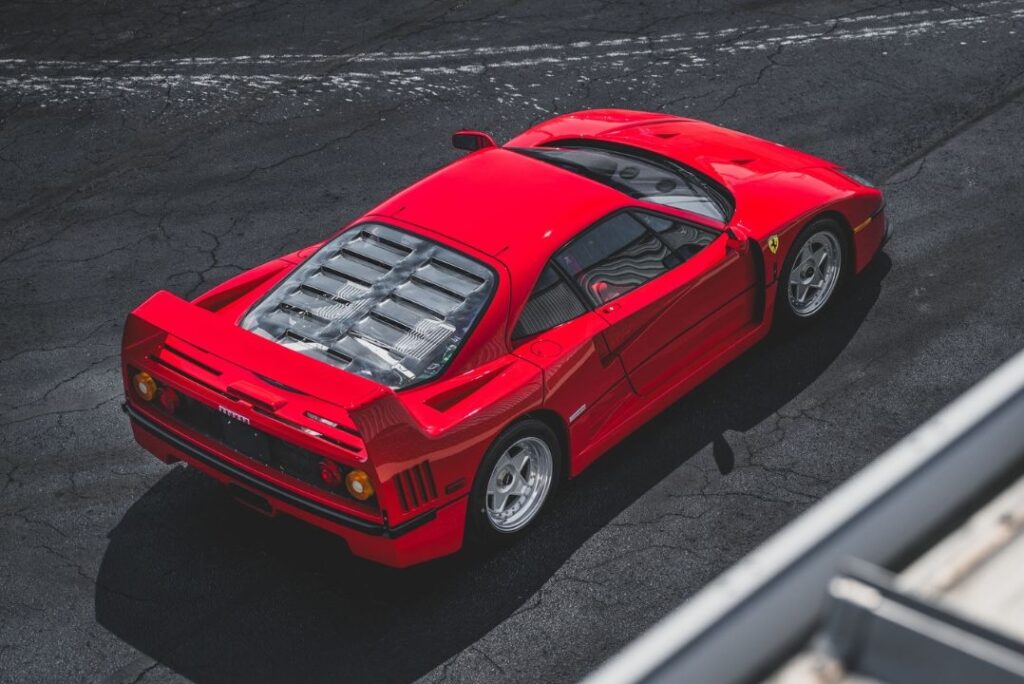 A pristine 1991 Ferrari F40 with just 3,435 miles is up for sale in Miami for £3M. One of 213 US models, this iconic supercar boasts 478 bhp and a top speed of 201mph.