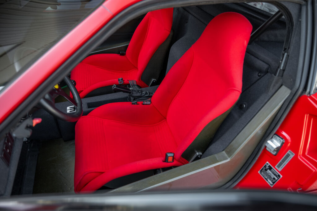 A pristine 1991 Ferrari F40 with just 3,435 miles is up for sale in Miami for £3M. One of 213 US models, this iconic supercar boasts 478 bhp and a top speed of 201mph.