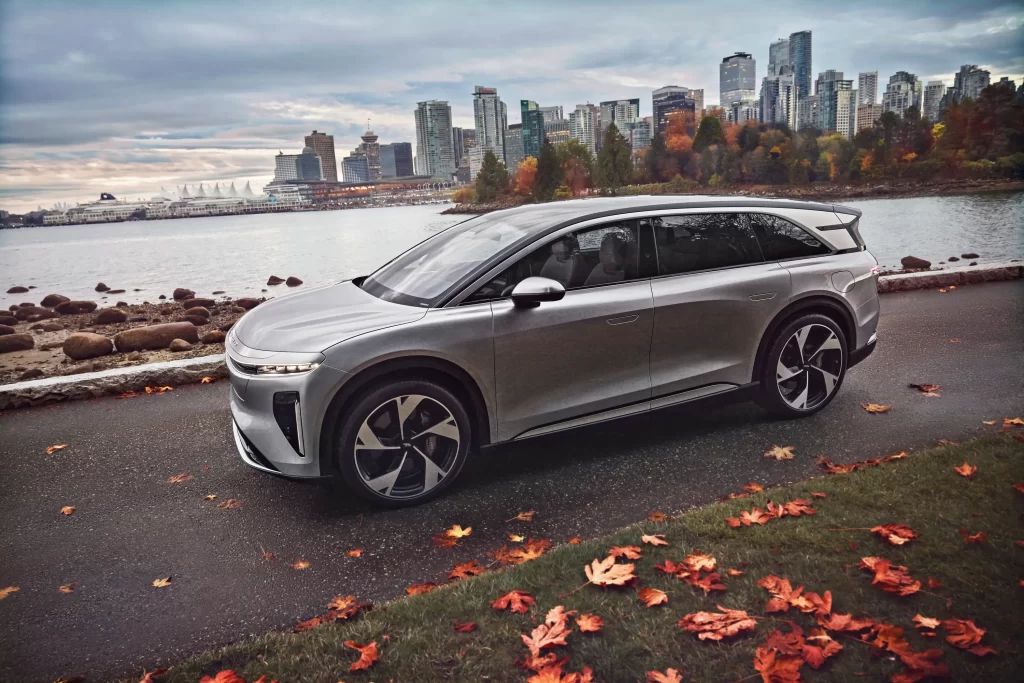 Lucid announces Canadian pricing for the Gravity SUV: Touring from $113,500 CAD and Grand Touring from $134,500 CAD, offering luxury, versatility, and over 720 km range.