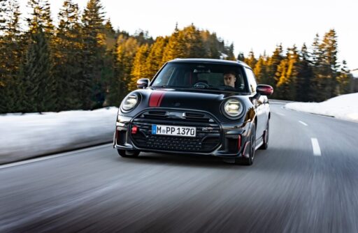 The MINI John Cooper Works combines powerful performance, aerodynamic design, and exclusive winter accessories for thrilling and safe driving in snowy and icy conditions.