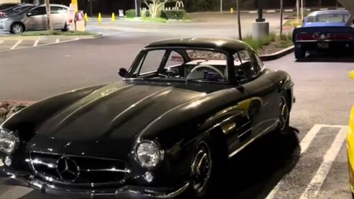 A priceless car collection, including a Mercedes 300SL and vintage Shelby GT350, was moved to a McDonald's car park to escape the LA wildfires, stunning locals and car lovers.