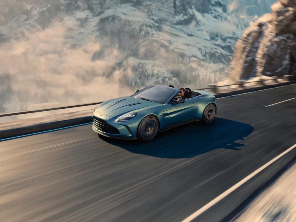 The Aston Martin Vantage Roadster debuts with a 4.0L V8 engine, 202 mph top speed, and a fast Z-fold roof, combining thrilling performance with luxurious open-air design.