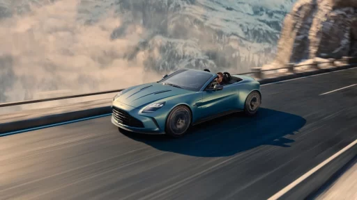 The Aston Martin Vantage Roadster debuts with a 4.0L V8 engine, 202 mph top speed, and a fast Z-fold roof, combining thrilling performance with luxurious open-air design.