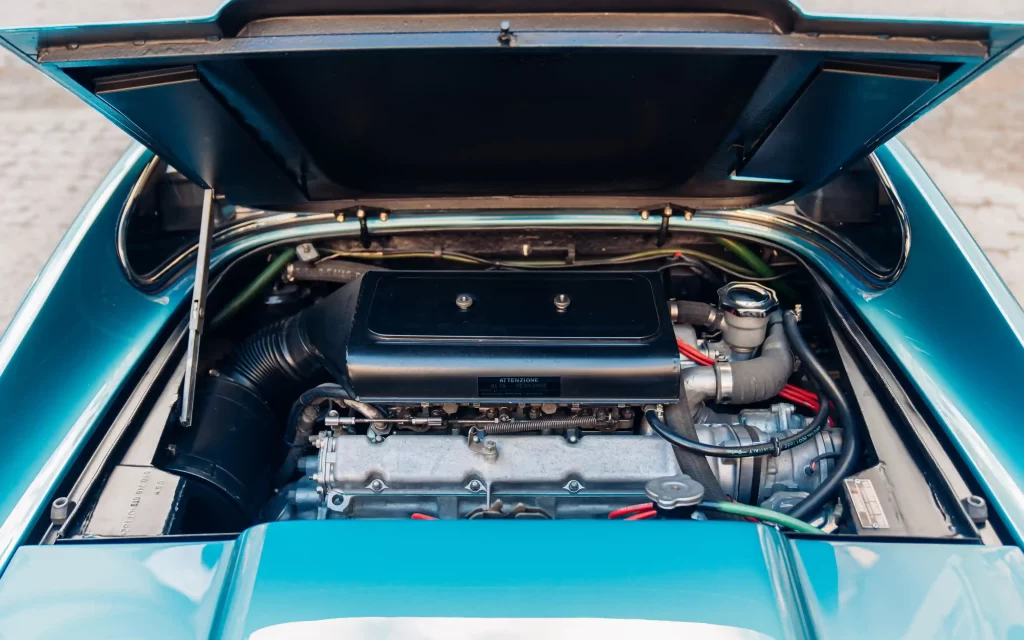 A rare 1973 Ferrari Dino 246 GTS in stunning Bleu Chiaro Metallizzato, once owned by British racing icon Digby Martland, is up for sale in Chobham for £480,000.