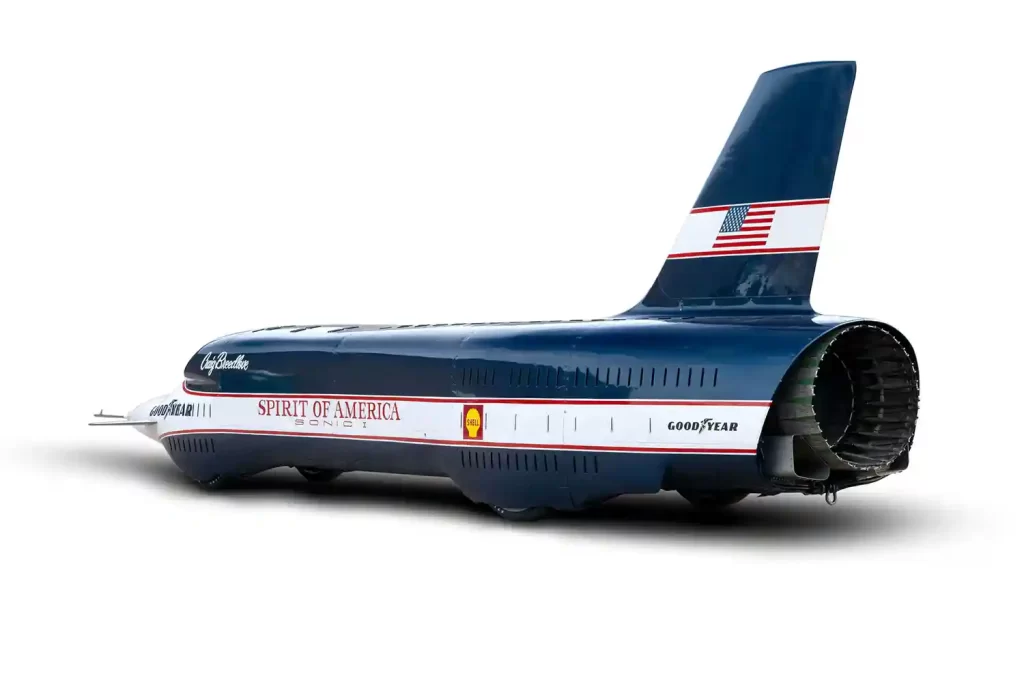 The iconic Spirit of America Sonic I, the first car to break 600mph, is up for sale at £800,000, offering collectors a chance to own a piece of land speed record history.