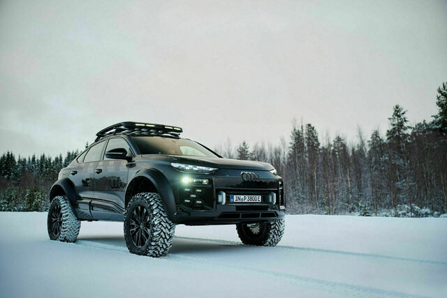 Audi reveals the Q6 e-tron offroad concept, blending bold design, advanced portal axles, and 380 kW power for unmatched off-road performance on the Premium Platform Electric.