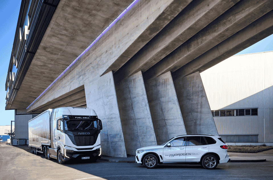 BMW Group tests hydrogen fuel cell trucks in logistics, supporting zero-emission transport with new refueling stations and pioneering hydrogen technology for future mobility.