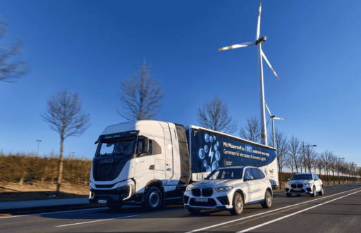 BMW Group tests hydrogen fuel cell trucks in logistics, supporting zero-emission transport with new refueling stations and pioneering hydrogen technology for future mobility.