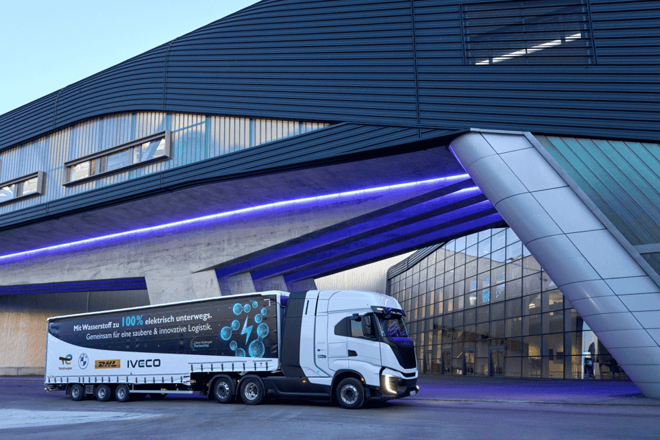 BMW Group tests hydrogen fuel cell trucks in logistics, supporting zero-emission transport with new refueling stations and pioneering hydrogen technology for future mobility.