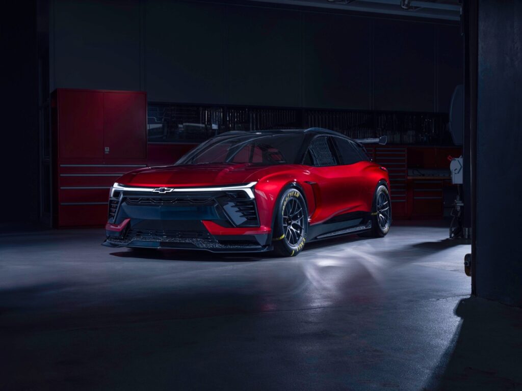 Chevrolet unveils the Blazer EV.R NASCAR prototype, blending high-performance design with racing tech for an electrified future. See it at Daytona International Speedway.