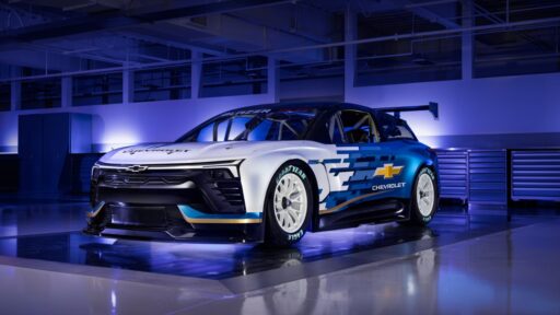 Chevrolet unveils the Blazer EV.R NASCAR prototype, blending high-performance design with racing tech for an electrified future. See it at Daytona International Speedway.