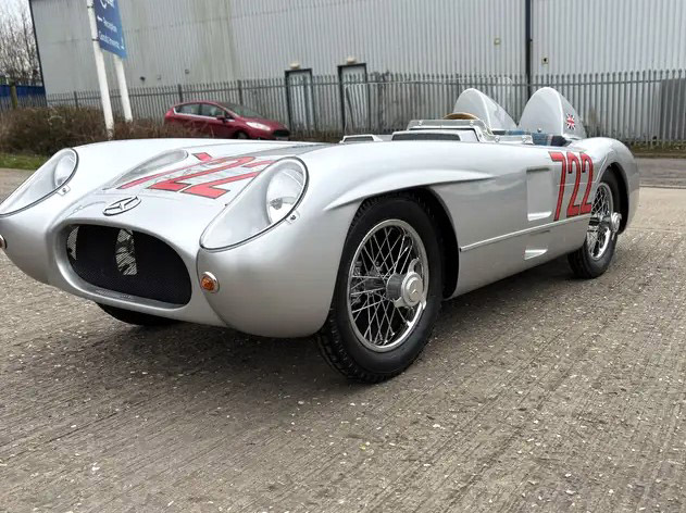 A stunning child-sized replica of Sir Stirling Moss' 1955 Mille Miglia-winning Mercedes-Benz 300 SLR is up for auction, with bids expected between £8,000 and £10,000.