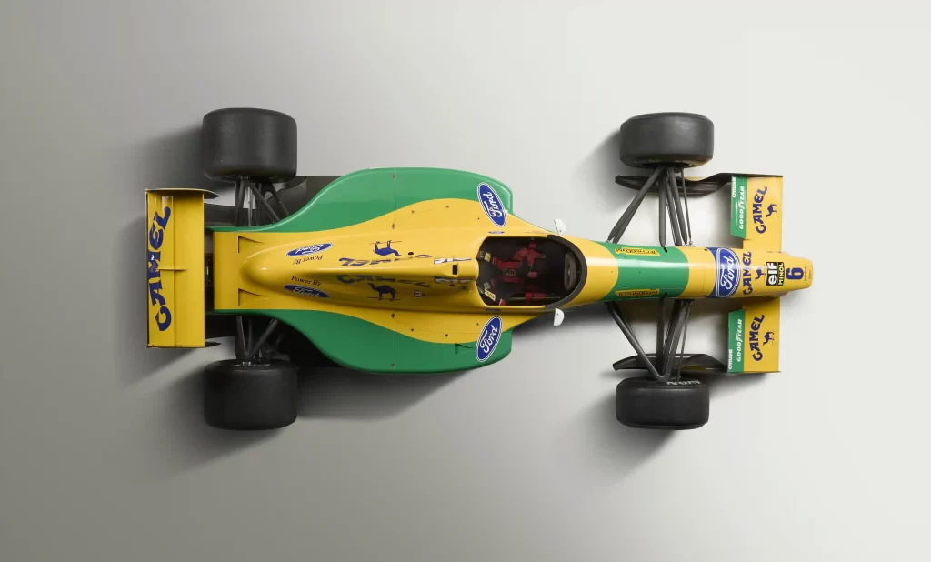 Michael Schumacher’s 1992 Benetton B191 F1 car is up for sale at RM Sotheby’s for £800,000. A rare chance to own a piece of his legendary racing history.