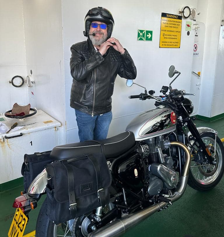 The last motorbike ridden by late Hairy Biker Dave Myers is up for auction - expected to fetch over £10,000, with proceeds going to charity.