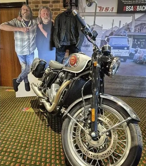 The last motorbike ridden by late Hairy Biker Dave Myers is up for auction - expected to fetch over £10,000, with proceeds going to charity.