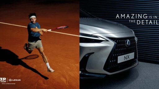 Lexus continues as the ATP Tour’s Platinum Partner in 2025, sponsoring 12 events and providing premium hybrid and electric transportation for players and officials.