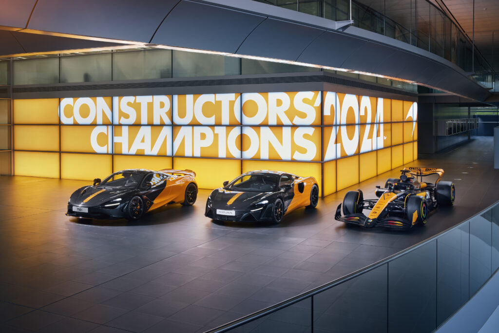 McLaren celebrates its ninth F1 Constructors’ Championship with the ultra-exclusive MCL38 Celebration Edition Artura and 750S, limited to just nine units of each model.