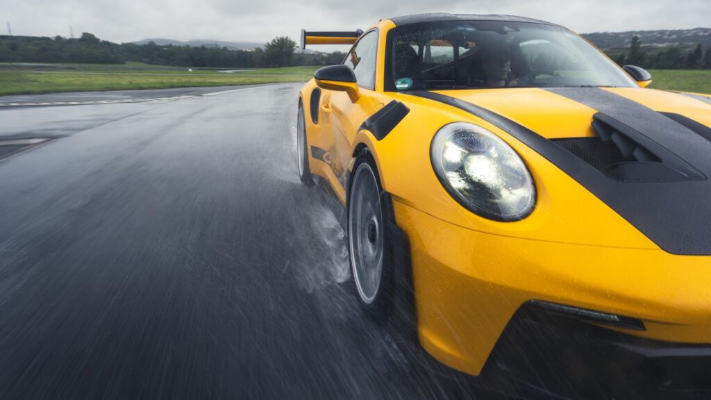 Porsche and Michelin launch the Pilot Sport S 5, a road-legal track tyre designed for wet conditions, enhancing grip, safety, and extending the track-day season for 911 GT3 RS owners.