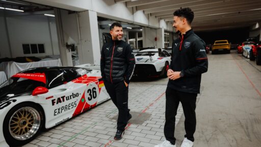 Former football star Sergio Agüero trains with Porsche to race the 99X Electric in a special Formula E event in Miami, guided by world champion Pascal Wehrlein.