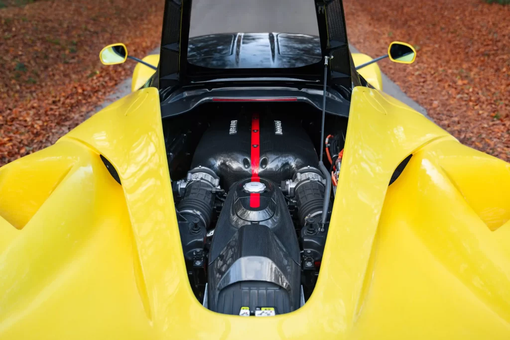 A rare yellow Ferrari LaFerrari - one of just nine ever made - is up for auction at £3.2M. With only 2,149 miles, this 963bhp hybrid hypercar is a collector's dream!