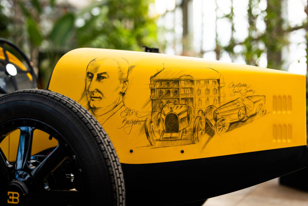 Bugatti and Hedley Studios create a one-of-a-kind Bugatti Baby II, blending artistry, heritage, and luxury with hand-drawn sketches honoring Ettore Bugatti’s legacy.