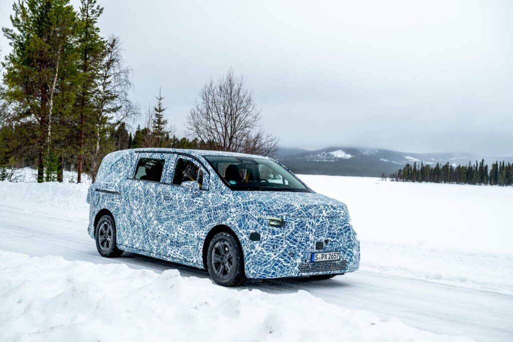 Mercedes-Benz tests its next-gen MPVs in Arctic conditions, refining all-wheel drive, rear-axle steering, and EV efficiency ahead of their 2026 launch.