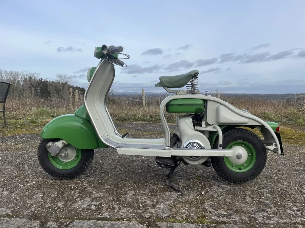 TV star Henry Cole’s 1957 Lambretta LD150 Mk3 is heading to auction on 26 March. Featured on ‘Shed and Buried,’ the vintage scooter is in great condition and road-ready.