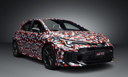 Toyota previews a camouflaged GR Corolla prototype with enhanced aerodynamics, torque boost, and track-ready features ahead of Formula Drift Long Beach event.