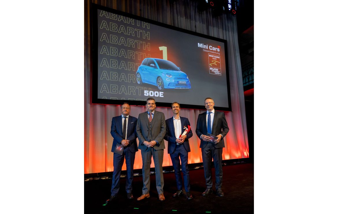 Abarth 500e wins “Best Mini Car” in Auto Motor und Sport’s 2025 awards, marking a key milestone in Abarth’s electric journey with strong reader support and industry praise.