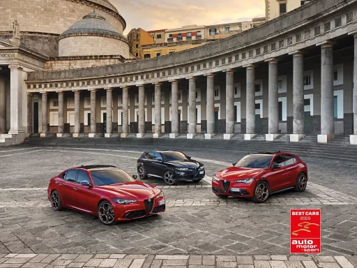Alfa Romeo wins three Best Cars awards from auto motor und sport as the Giulia, Tonale and Stelvio top their categories, celebrating style, performance and fan loyalty.