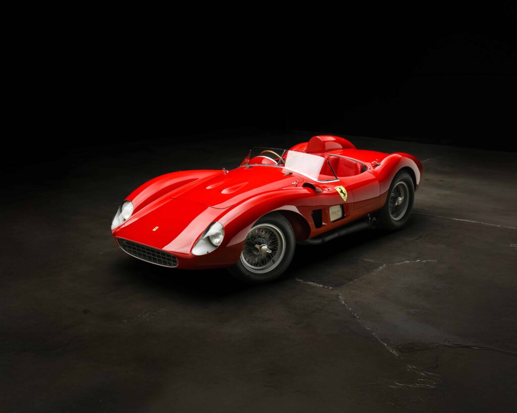 A rare 1957 Ferrari 500 TRC, praised for its stunning design and race history, is expected to fetch up to £7m at RM Sotheby’s auction in Los Angeles on 29 May.