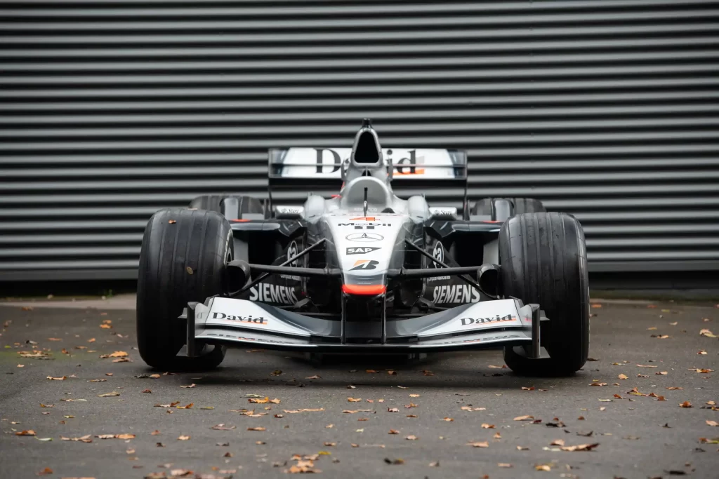 David Coulthard’s 2001 Grand Prix-winning McLaren MP4-16, once driven to victory in Austria, is up for sale by RM Sotheby’s for £1.3m in Milan on 22 May.