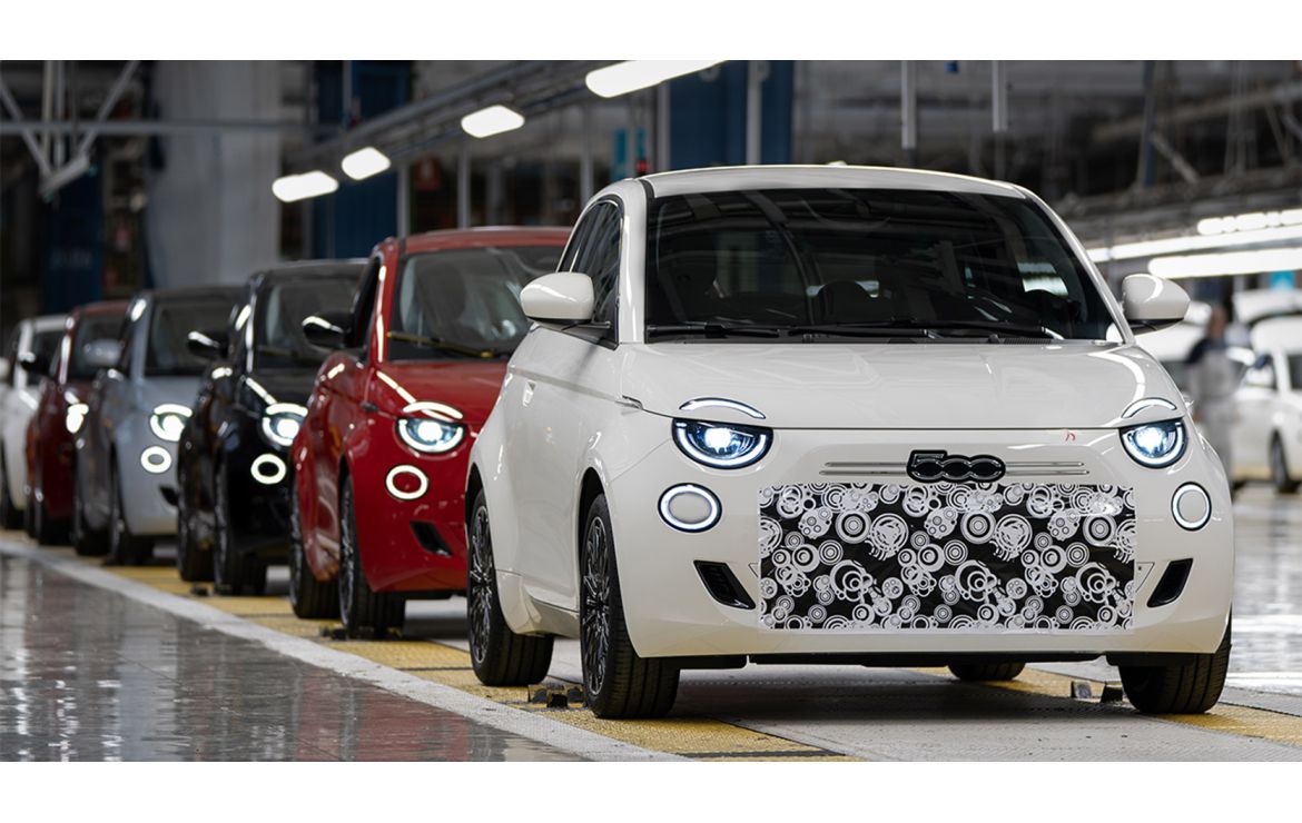 FIAT begins assembling the new 500 Hybrid at Mirafiori in Turin, with full production set for November and over 100000 units annually, marking a major step in electrification.