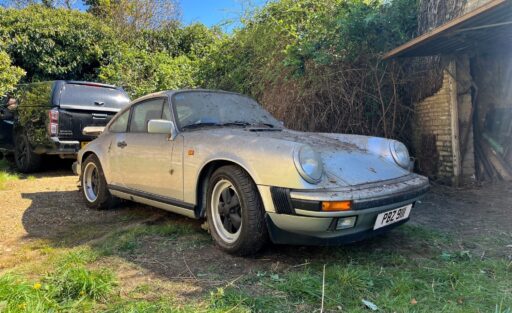A barn-find 1989 Porsche 911 3.2 Carrera Sport with just 40,000 miles is up for sale at £25,000 after 14 years in storage, offering huge potential to collectors.