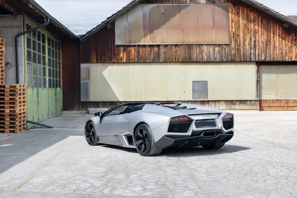 A rare 2010 Lamborghini Reventón Roadster, inspired by the F-15 jet and capable of 211mph, is up for sale at £1.3m with only 2,500 miles and just 15 ever made.